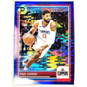 2023-24 NBA Hoops Premium Stock PAUL GEORGE #20 Blue Pulsar Prizm 70/75